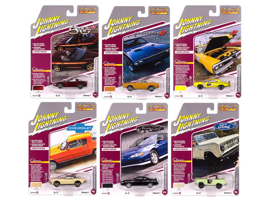 "Classic Gold Collection" 2025 Release 1 Set B of 6 Cars 1/64 Diecast Model Cars by Johnny Lightning LuxuryLifeWay Online Store