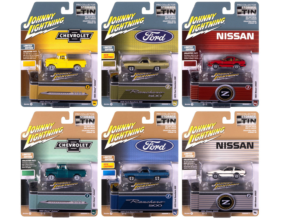 Johnny Lightning Collector's Tin 2025 Set of 6 Cars Release 3 Limited Edition 1/64 Diecast Model Cars by Johnny Lightning LuxuryLifeWay Online Store