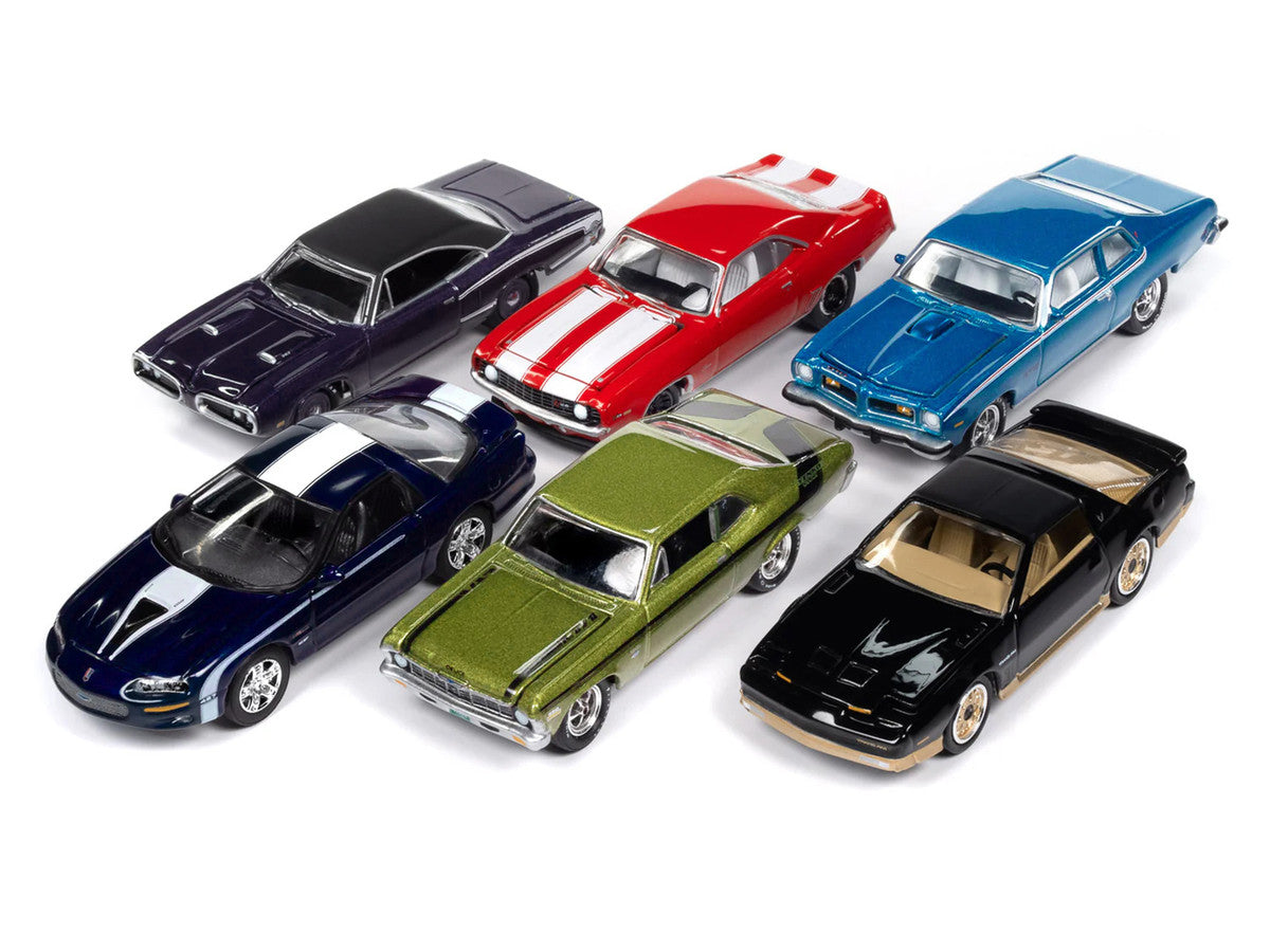 "Muscle Cars USA" 2025 Release 1 Set B of 6 pieces 1/64 Diecast Model Cars by Johnny Lightning LuxuryLifeWay Online Store