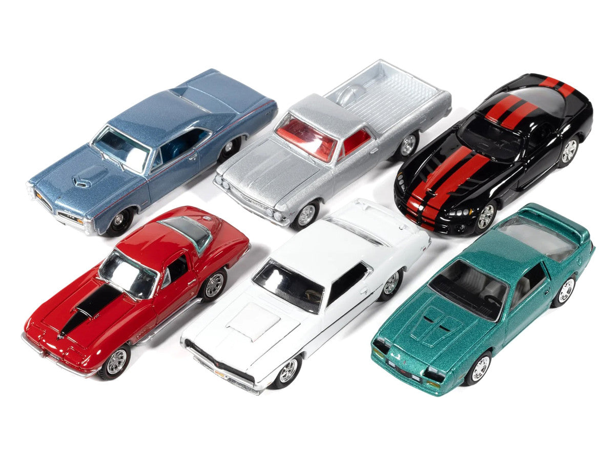 "Muscle Cars USA" 2025 Release 3 Set B of 6 pieces "MECUM Auctions" 1/64 Diecast Model Cars by Johnny Lightning LuxuryLifeWay Online Store