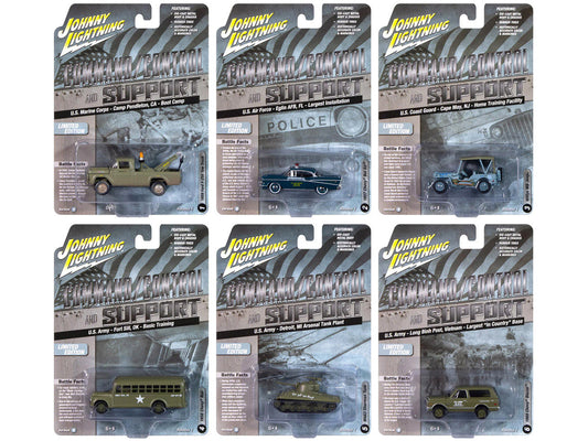 "Military" Set B of 6 pieces 2024 Release 2 Limited Edition Diecast Models by Johnny Lightning LuxuryLifeWay Online Store
