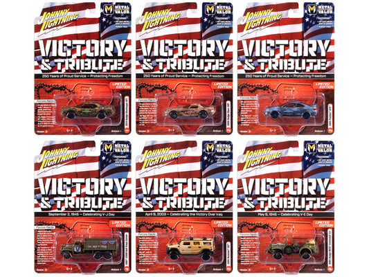 "Military" Set A of 6 pieces 2025 Release 1 Limited Edition Diecast Models by Johnny Lightning LuxuryLifeWay Online Store