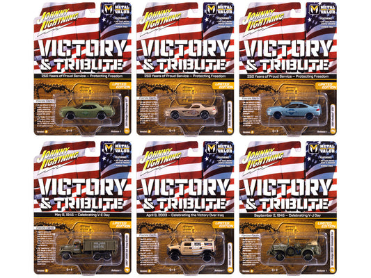 "Military" Set B of 6 pieces 2025 Release 1 Limited Edition Diecast Models by Johnny Lightning LuxuryLifeWay Online Store