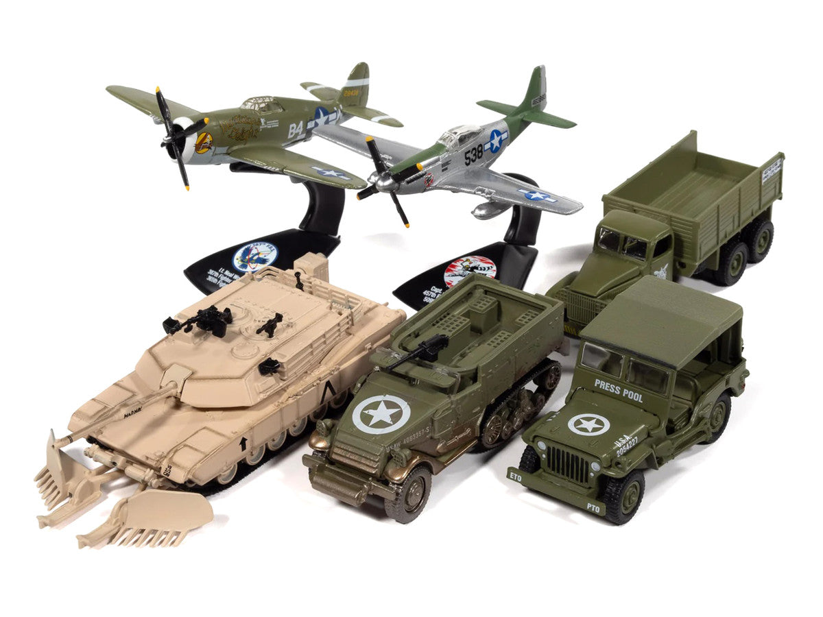 "Military" Set B of 6 pieces 2026 Release 1 Limited Edition 1/64 Diecast Model Cars by Johnny Lightning LuxuryLifeWay Online Store