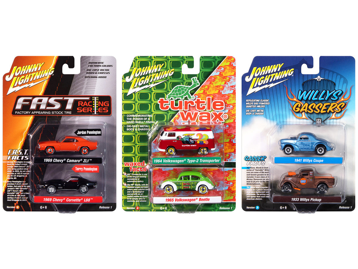 Johnny Lightning "2-Packs" 2024 Release 1 Set A of 6 pieces 1/64 Diecast Model Cars by Johnny Lightning LuxuryLifeWay Online Store
