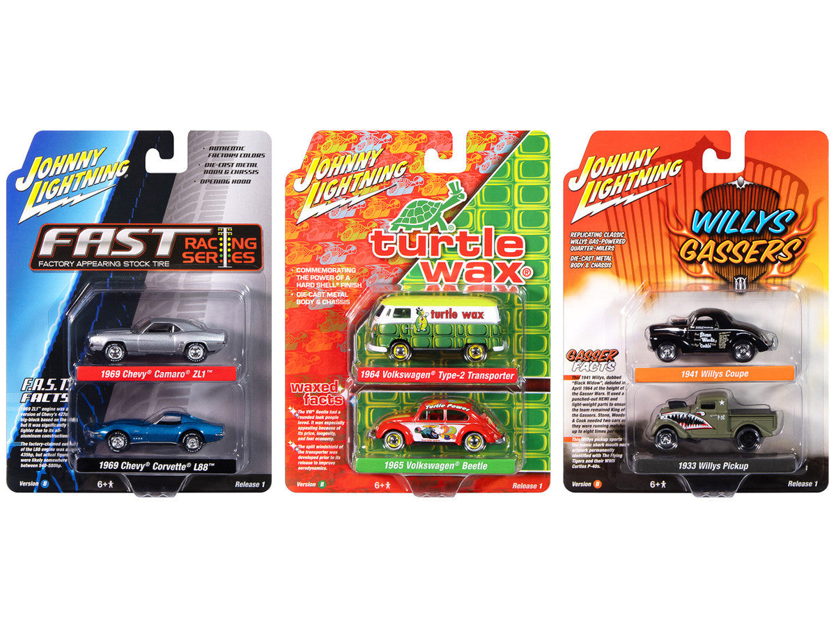 Johnny Lightning "2-Packs" 2024 Release 1 Set B of 6 pieces 1/64 Diecast Model Cars by Johnny Lightning LuxuryLifeWay Online Store