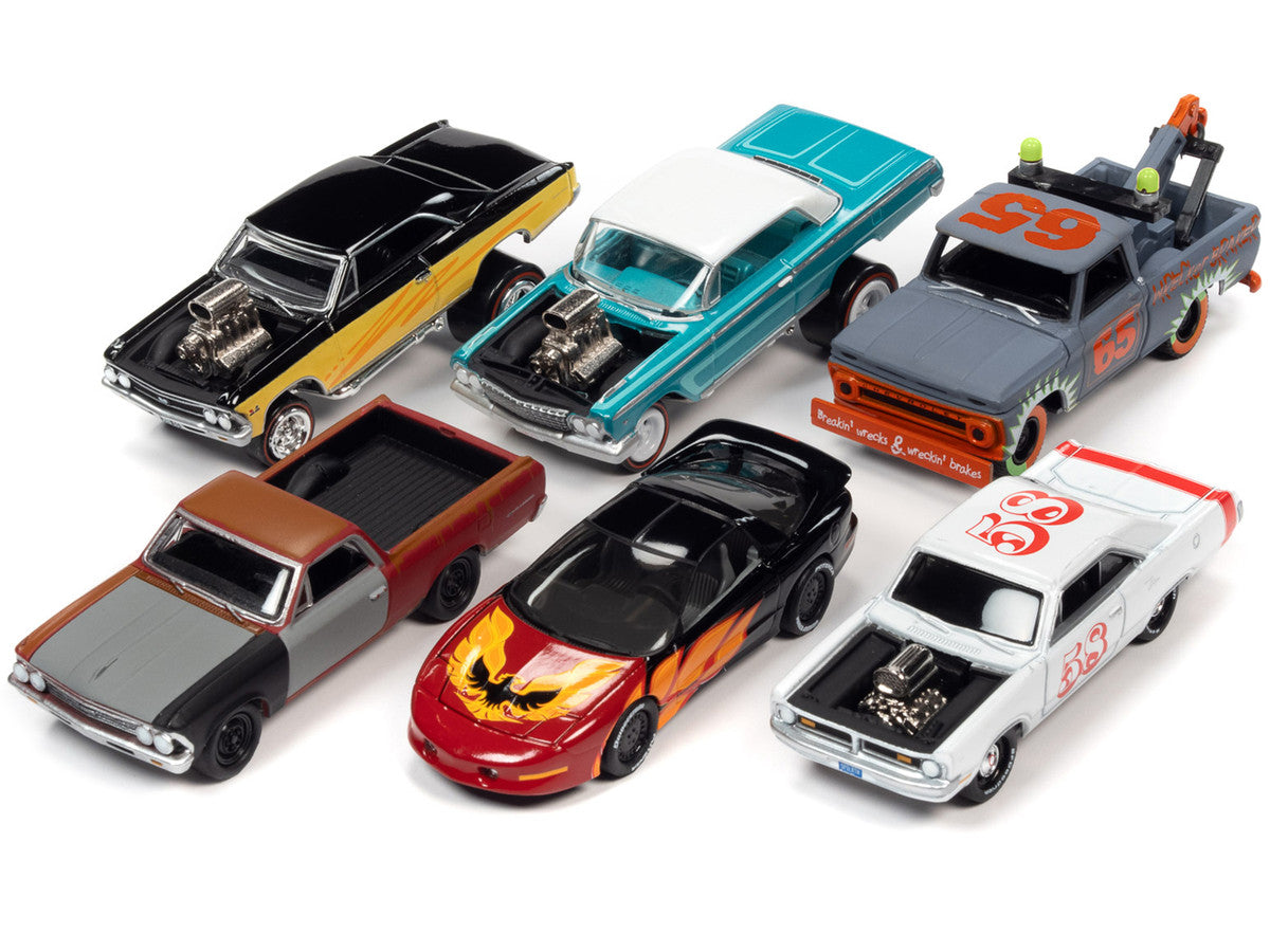 "Street Freaks" 2021 Set A of 6 Cars Release 4 1/64 Diecast Model Cars by Johnny Lightning LuxuryLifeWay Online Store