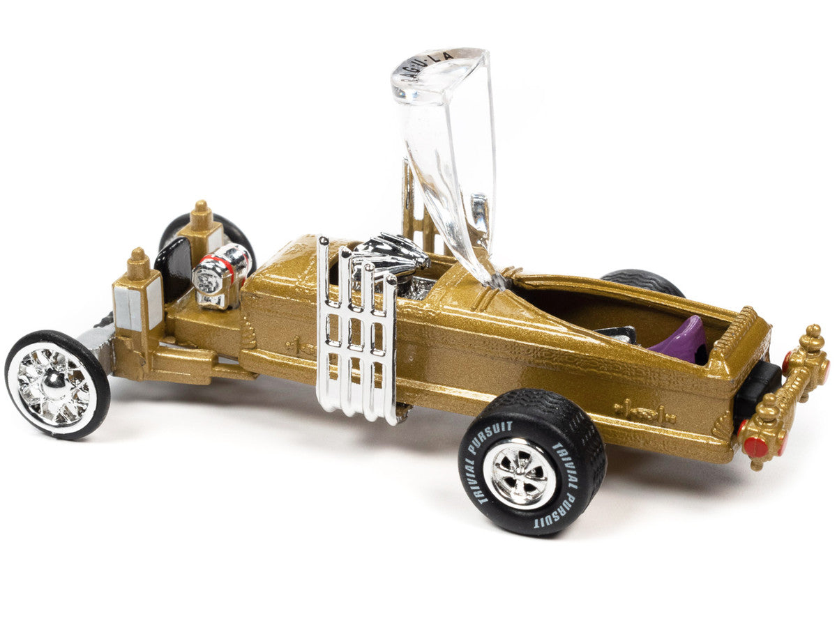 Barris Drag-U-La "The Munsters" "Trivia Pursuit" with Poker Chip Collector's Token and Game Card "Pop Culture" 2022 Release 3 1/64 Diecast Model Car by Johnny Lightning LuxuryLifeWay Online Store