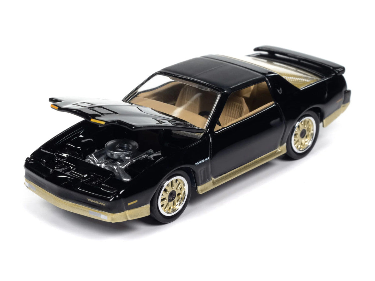 1986 Pontiac Firebird T/A Black with Champagne Gold Accents "Muscle Cars USA" Series 1/64 Diecast Model Car by Johnny Lightning LuxuryLifeWay Online Store