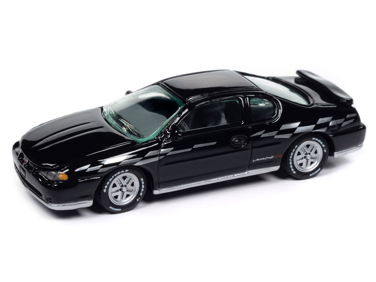 2001 Chevrolet Monte Carlo SS Black with Silver Graphics "Classic Gold Collection" 1/64 Diecast Model Car by Johnny Lightning LuxuryLifeWay Online Store
