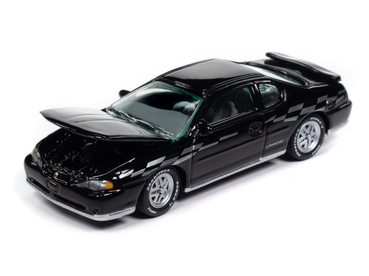 2001 Chevrolet Monte Carlo SS Black with Silver Graphics "Classic Gold Collection" 1/64 Diecast Model Car by Johnny Lightning LuxuryLifeWay Online Store
