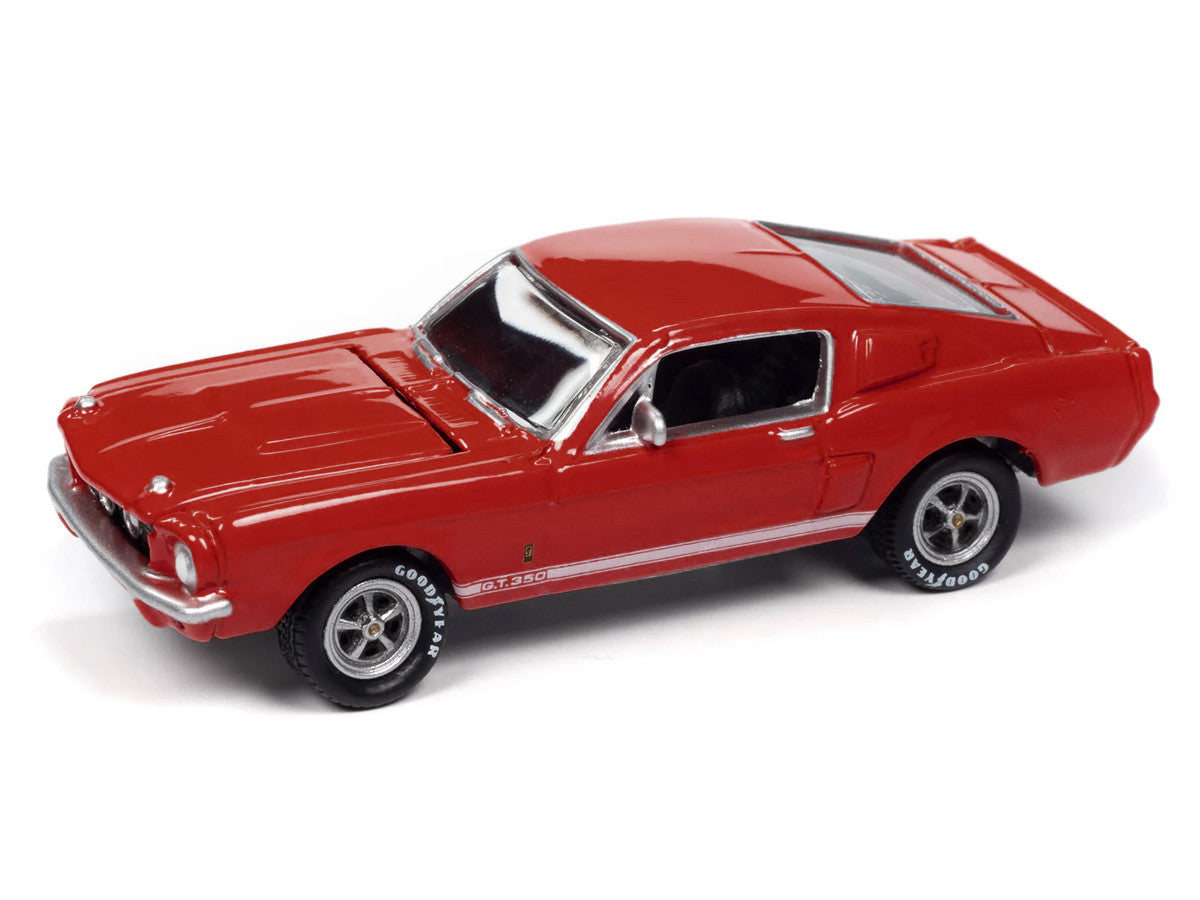 1967 Shelby GT-350 Red with White Side Stripes "Mecum Auctions" "Pop Culture" 2024 Release 2 1/64 Diecast Model Car by Johnny Lightning LuxuryLifeWay Online Store