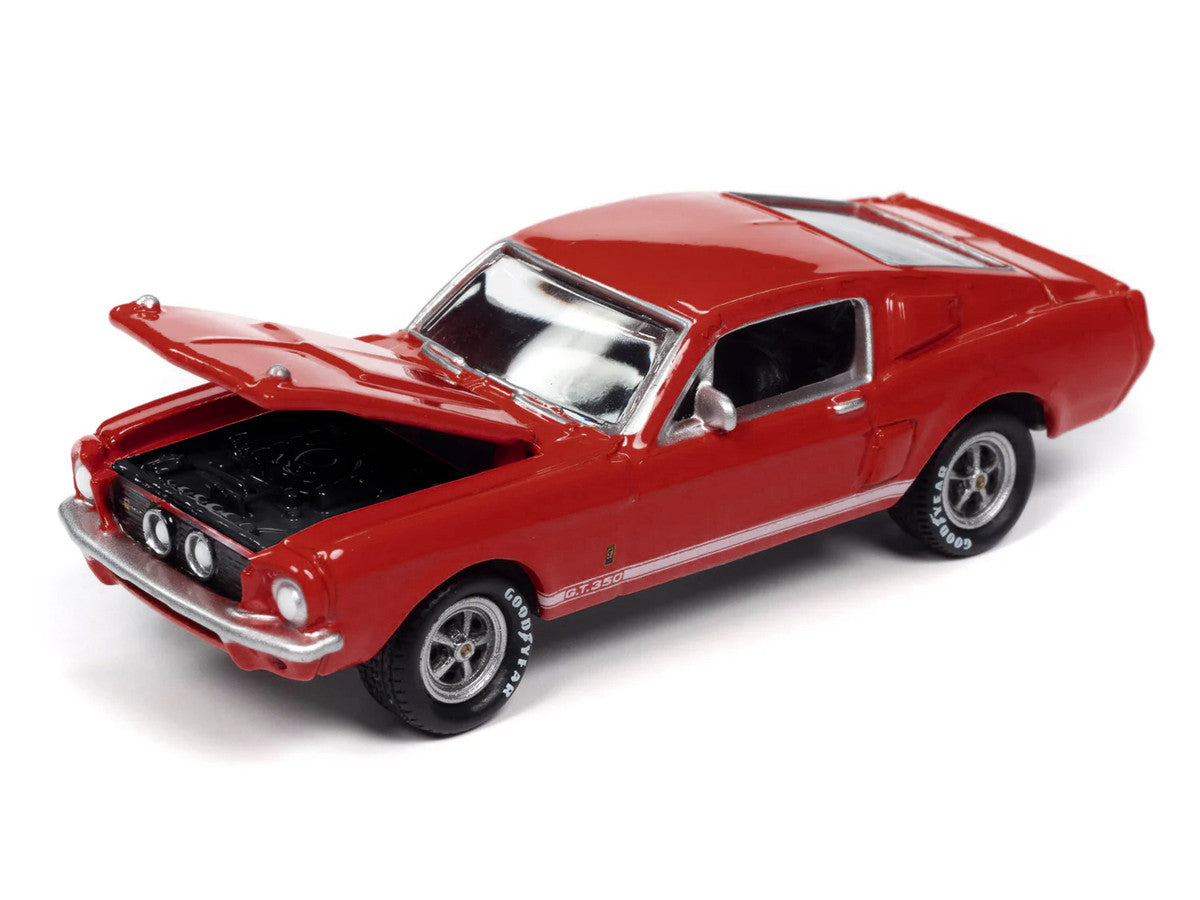 1967 Shelby GT-350 Red with White Side Stripes "Mecum Auctions" "Pop Culture" 2024 Release 2 1/64 Diecast Model Car by Johnny Lightning LuxuryLifeWay Online Store