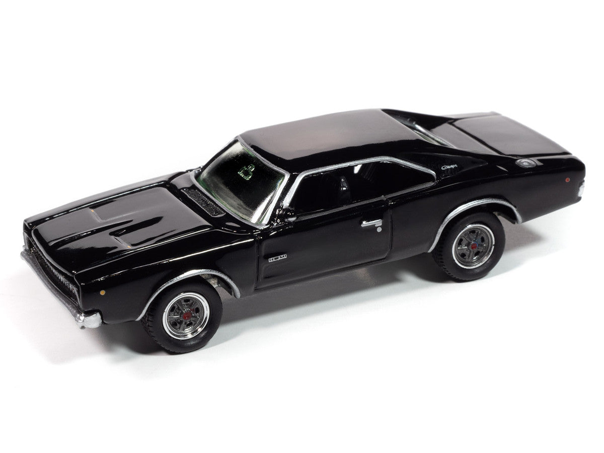 1968 Dodge Charger R/T Black "John Wick" (2014) Movie "Pop Culture" 2025 Release 1 1/64 Diecast Model Car by Johnny Lightning LuxuryLifeWay Online Store