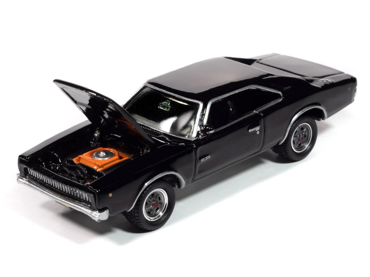1968 Dodge Charger R/T Black "John Wick" (2014) Movie "Pop Culture" 2025 Release 1 1/64 Diecast Model Car by Johnny Lightning LuxuryLifeWay Online Store