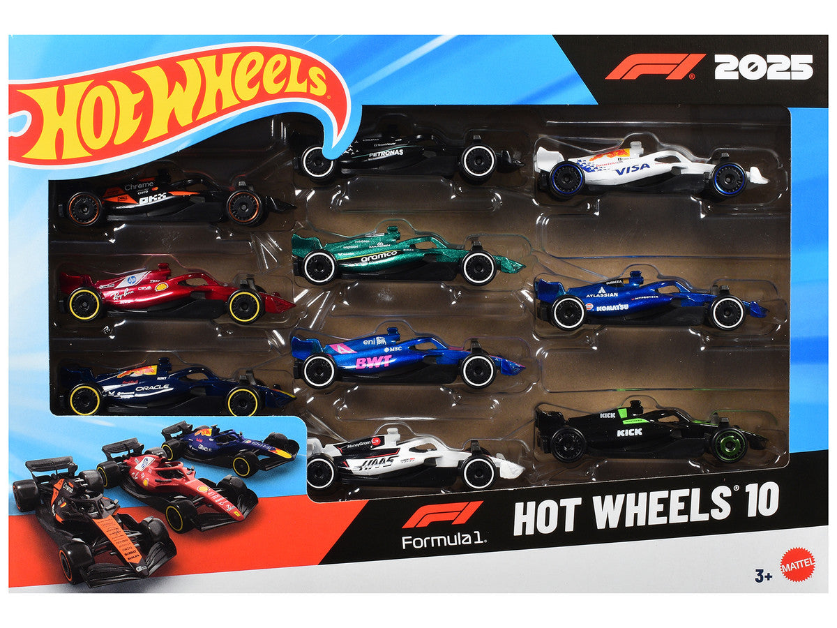 2025 Formula 1 World Championship 10 piece Set Diecast Model Cars by Hot Wheels LuxuryLifeWay Online Store