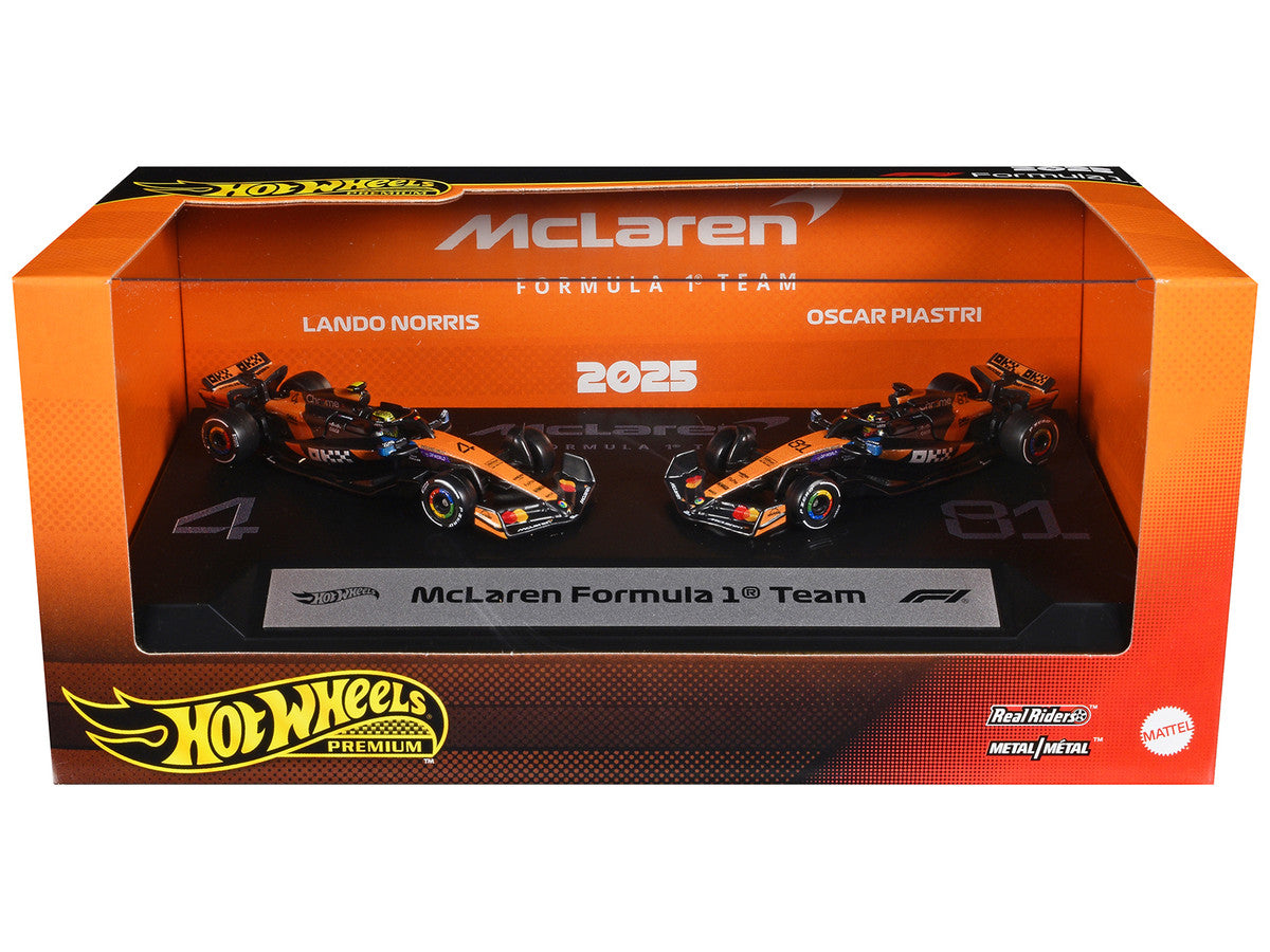 "McLaren Formula 1 Team" Formula One F1 World Championship (2025) 2 Piece Set Diecast Model Cars by Hot Wheels LuxuryLifeWay Online Store