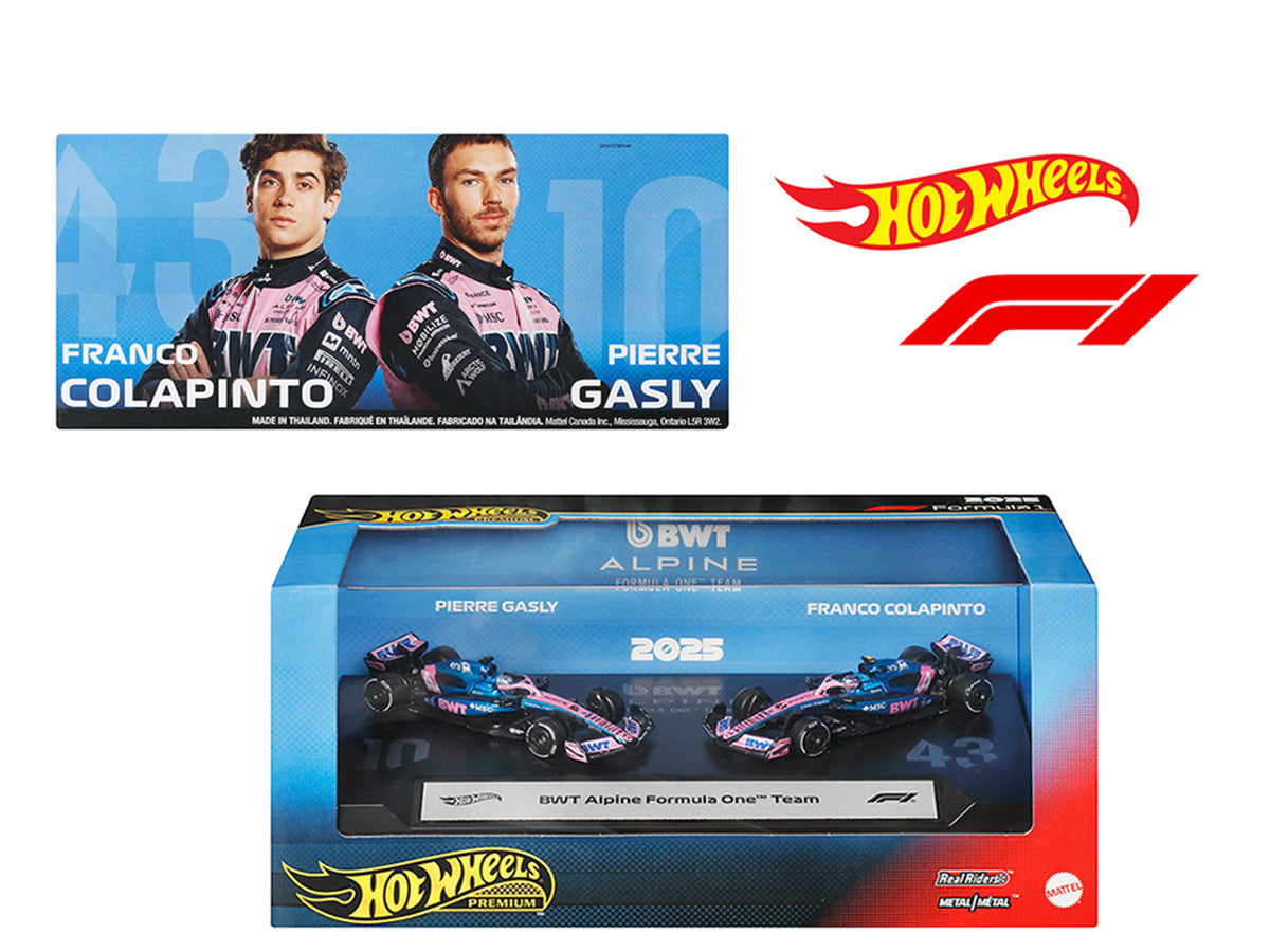 "BWT Alpine Formula One Team" Formula One F1 World Championship (2025) 2 Piece Set Diecast Model Cars by Hot Wheels LuxuryLifeWay Online Store