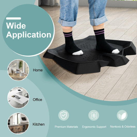 Portable Anti-Fatigue Standing Mat with Massage Points and Diverse Terrain-Black - Color: Black LuxuryLifeWay Online Store