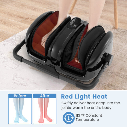 Foot and Calf Massager with Heat for Blood Circulation Pain Relief-Black LuxuryLifeWay Online Store