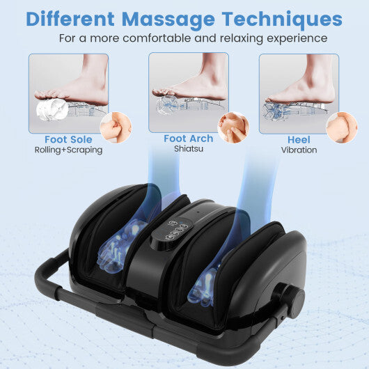 Foot and Calf Massager with Heat for Blood Circulation Pain Relief-Black LuxuryLifeWay Online Store