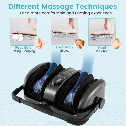 Foot and Calf Massager with Heat for Blood Circulation Pain Relief-Black LuxuryLifeWay Online Store