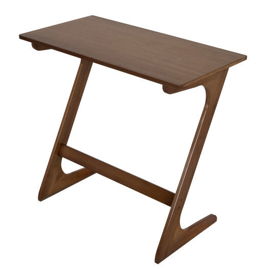 Bamboo Z-Shaped Spacious Sofa Side Table with Space-Saving Tabletop-Natural LuxuryLifeWay Online Store