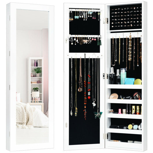 Door and Wall Mounted Armoire Jewelry Cabinet with Full-Length Mirror LuxuryLifeWay Online Store