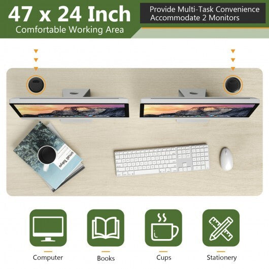 47" x 24" Universal Tabletop for Standard and Standing Desk Frame-Natural LuxuryLifeWay Online Store