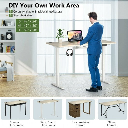 55" x 28" Universal Tabletop for Standard and Standing Desk Frame-Natural - Color: White LuxuryLifeWay Online Store