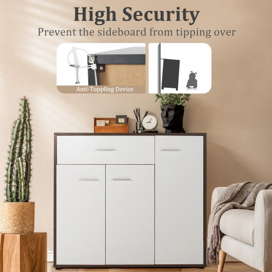 Buffet Sideboard Storage Cabinet with Spacious Table Top LuxuryLifeWay Online Store