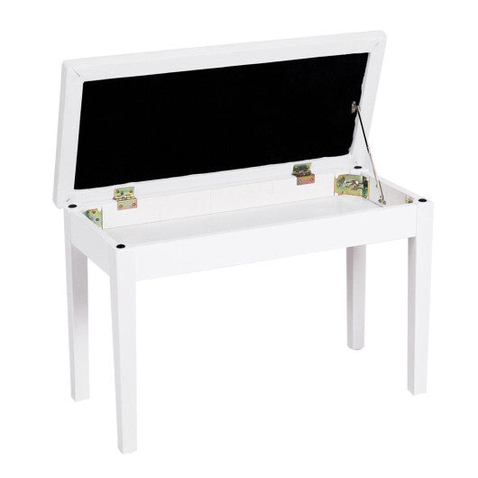 Solid Wood PU Leather Padded Piano Bench Keyboard Seat-Black LuxuryLifeWay Online Store