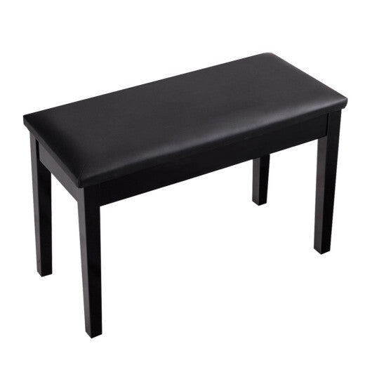 Solid Wood PU Leather Padded Piano Bench Keyboard Seat-Black LuxuryLifeWay Online Store