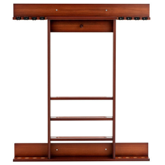 Wall-mounted Billiards Pool Cue Rack Only-Brown - Color: Brown LuxuryLifeWay Online Store