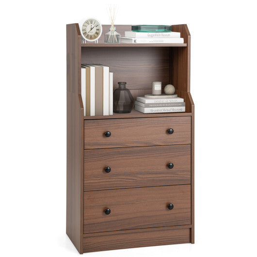 Modern Storage Dresser with Anti-toppling Device-Walnut - Color: Walnut LuxuryLifeWay Online Store