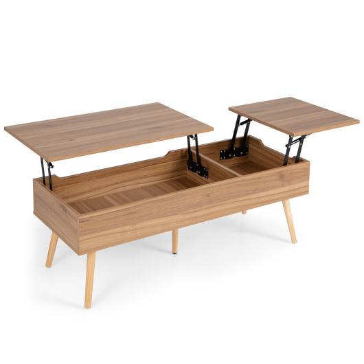 47 Inch Lift Top Coffee Table with 2 Hidden Compartments-Black LuxuryLifeWay Online Store