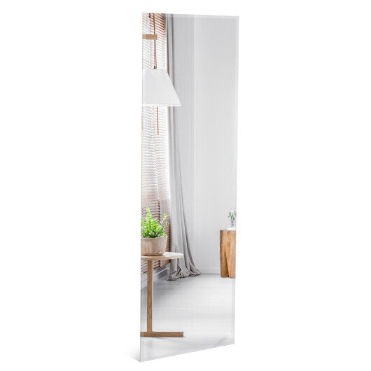 43 x 15 Inch Wall Mounted Frameless Full Length Mirror - Color: Transparent LuxuryLifeWay Online Store