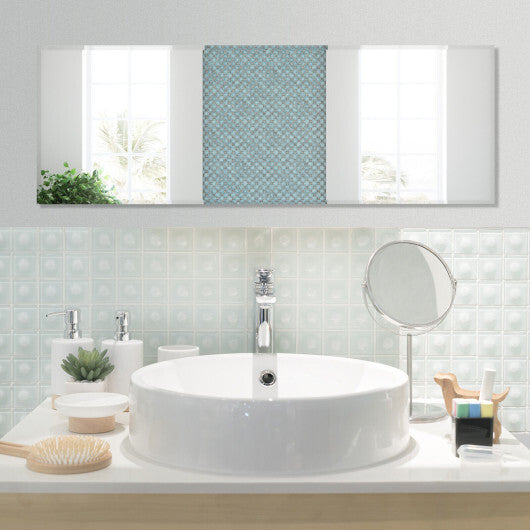 43 x 15 Inch Wall Mounted Frameless Full Length Mirror - Color: Transparent LuxuryLifeWay Online Store
