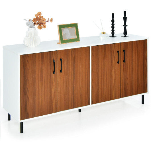4-Door Kitchen Buffet Sideboard for Dining Room and Kitchen-White LuxuryLifeWay Online Store