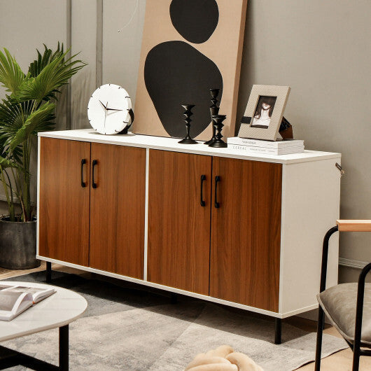 4-Door Kitchen Buffet Sideboard for Dining Room and Kitchen-White LuxuryLifeWay Online Store