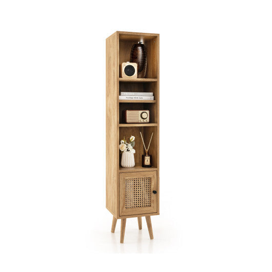 4 Tiers Rattan Storage Cabinet with Slim Design-Natural LuxuryLifeWay Online Store