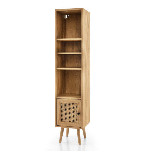 4 Tiers Rattan Storage Cabinet with Slim Design-Natural LuxuryLifeWay Online Store