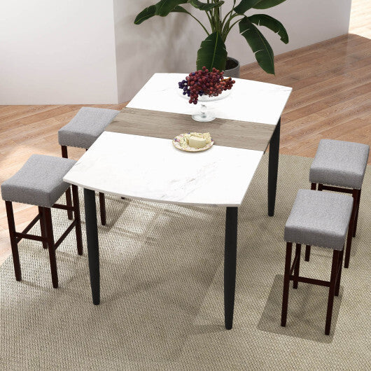 2 Set of 29 Inch Height Upholstered Bar Stool with Solid Rubber Wood Legs and Footrest-Beige LuxuryLifeWay Online Store