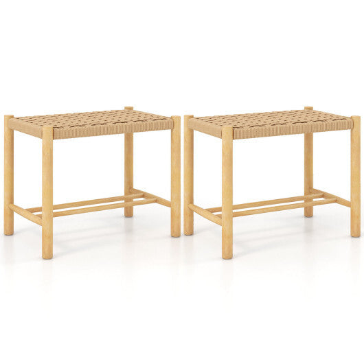 18 Inch Dining Stool Set of 2-Natural LuxuryLifeWay Online Store