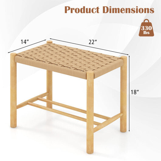 18 Inch Dining Stool Set of 2-Natural LuxuryLifeWay Online Store