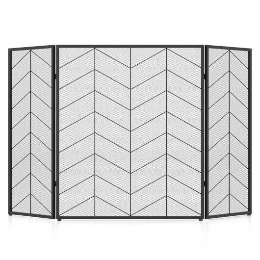 52 x 31 Inch Fireplace Screen-Black LuxuryLifeWay Online Store