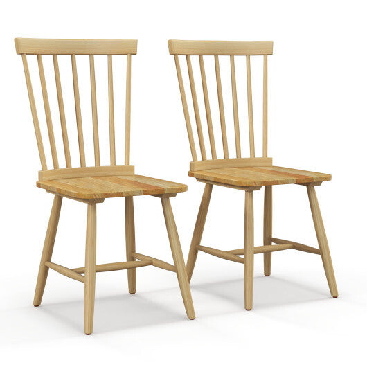 Set of 2 Windsor Dining Chairs with High Spindle Back-Black LuxuryLifeWay Online Store