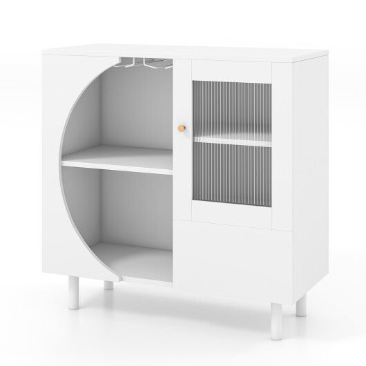 Kitchen Sideboard with Glasses Holder for Living Room Dining Room-White LuxuryLifeWay Online Store