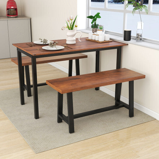 60 Inch Dining Bench 3 Person Entryway Shoe Bench with Metal Frame-60 inches LuxuryLifeWay Online Store