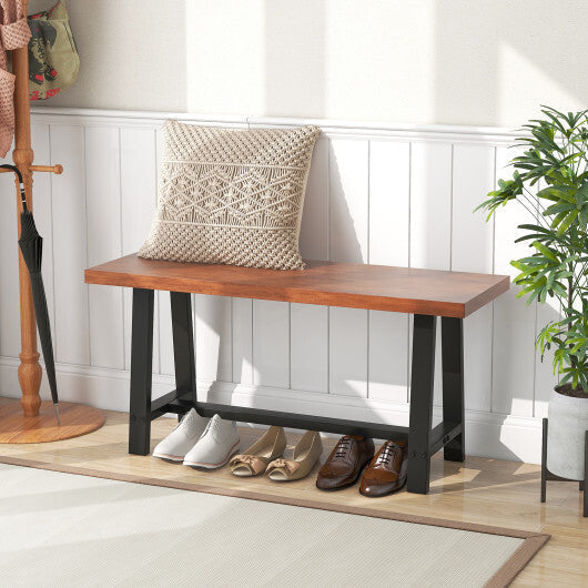 60 Inch Dining Bench 3 Person Entryway Shoe Bench with Metal Frame-60 inches LuxuryLifeWay Online Store